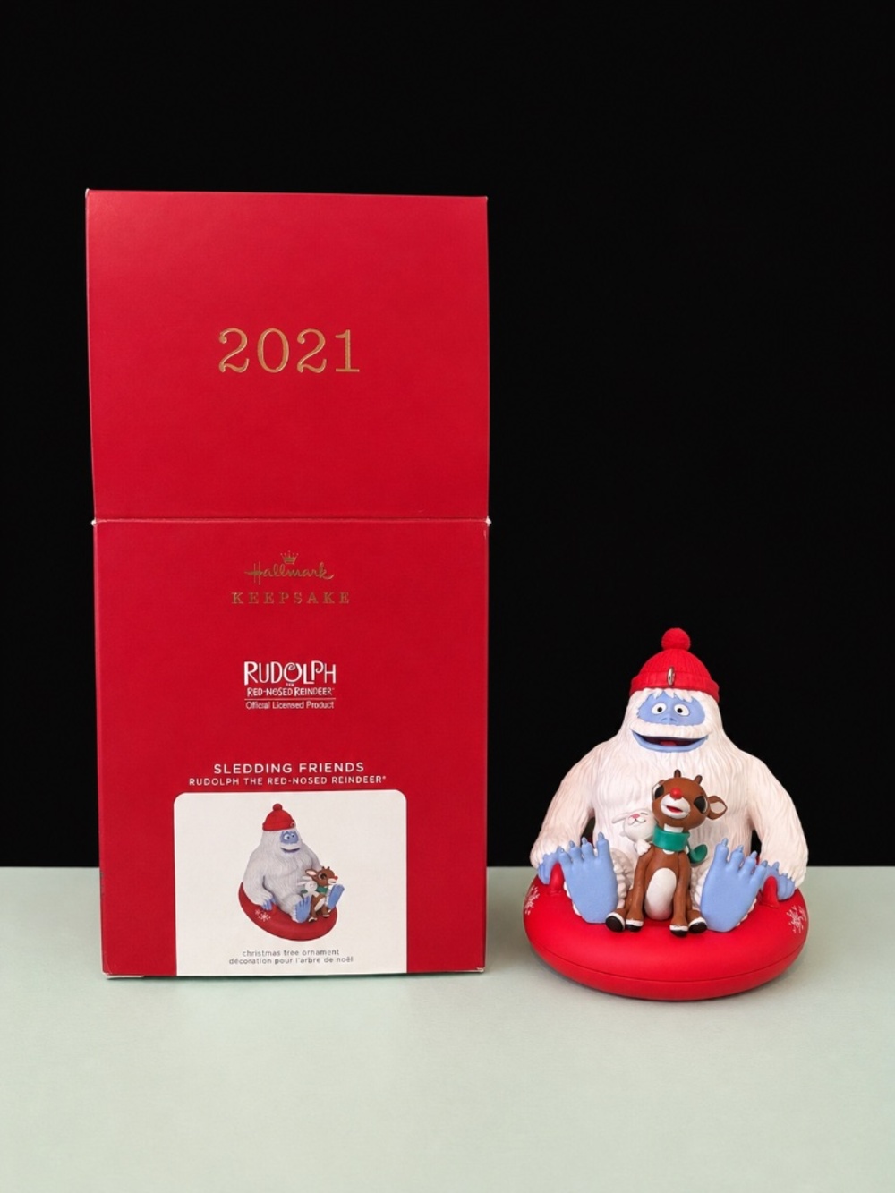 Hallmark Keepsake 2021 Rudolph Bumble Sledding Friends Christmas Ornament